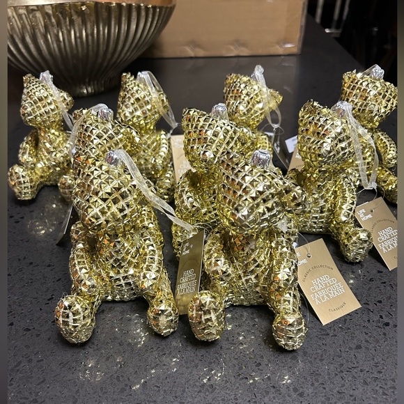 **NWT** Stunning Golden Teddy Bear Ornaments - Picture 4 of 7